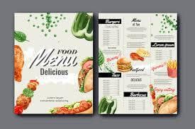 MENU CARD PRINTING